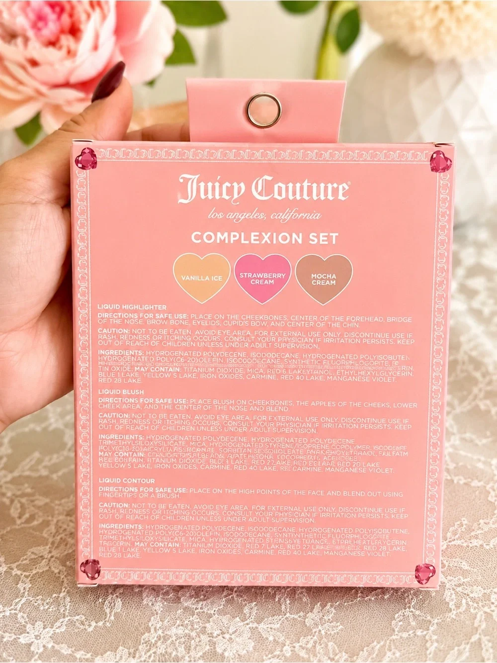 Juicy Couture Complexion Set 3 Pc Liquid Highlighter Blush & Contour New